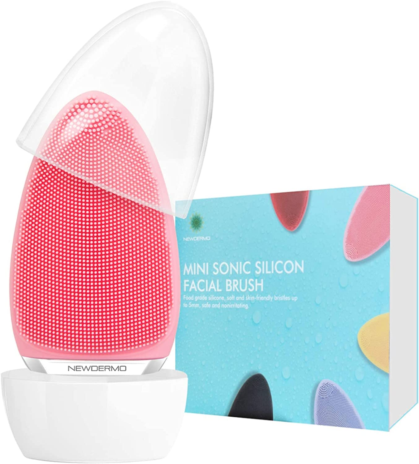 NEWDERMO Electric Facial Cleansing Brush,Silicone Facial Brush, Waterproof Sk... - Picture 2 of 10