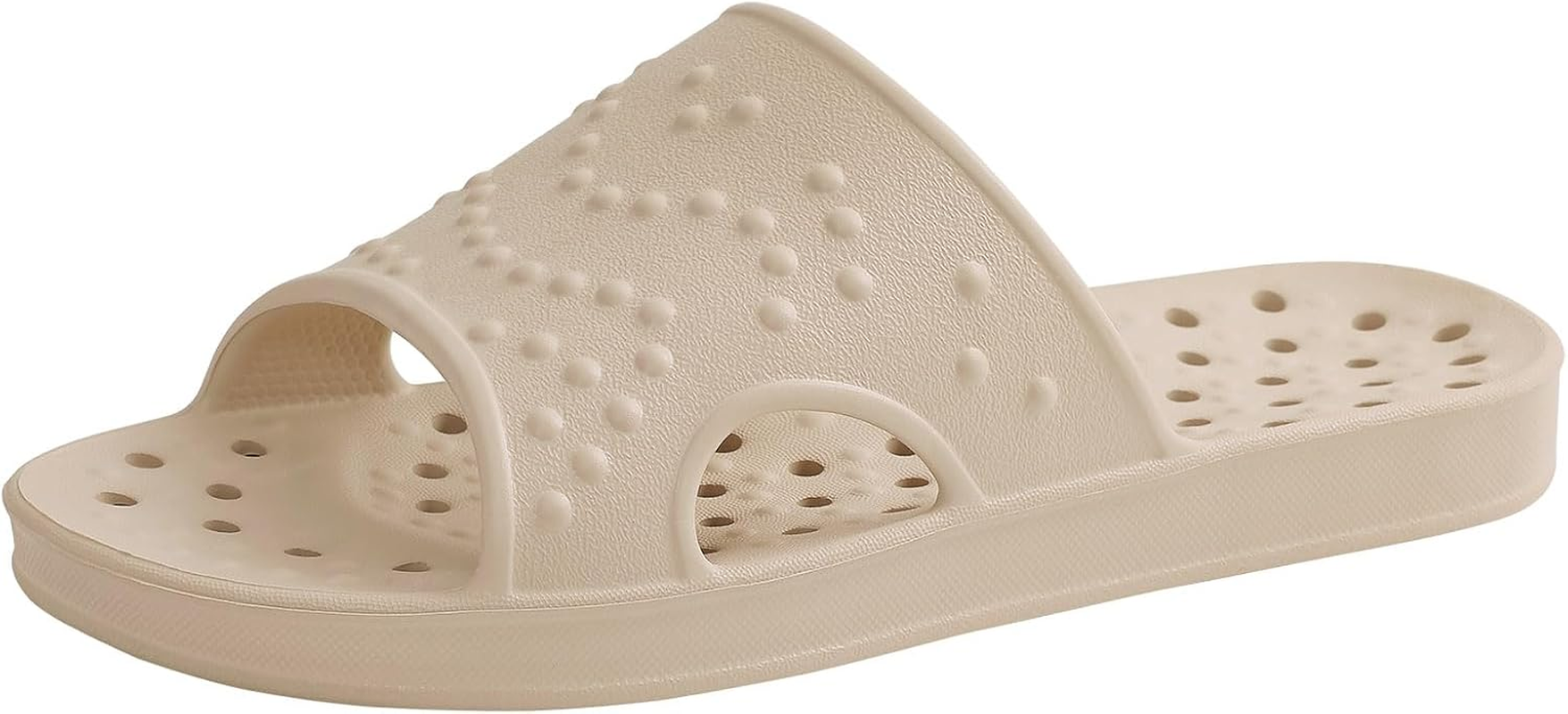 Shevalues Shower Shoes for Women Men with Arch Support Quick Drying Pool Slides Lightweight Beach Sandals with Drain Holes