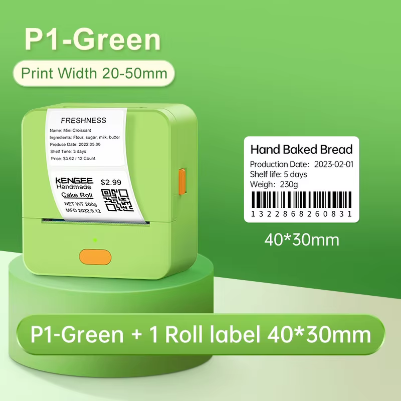 P1 Mini Portable Thermal Label Printer Wireless Inkless Pocket Sticker Printer