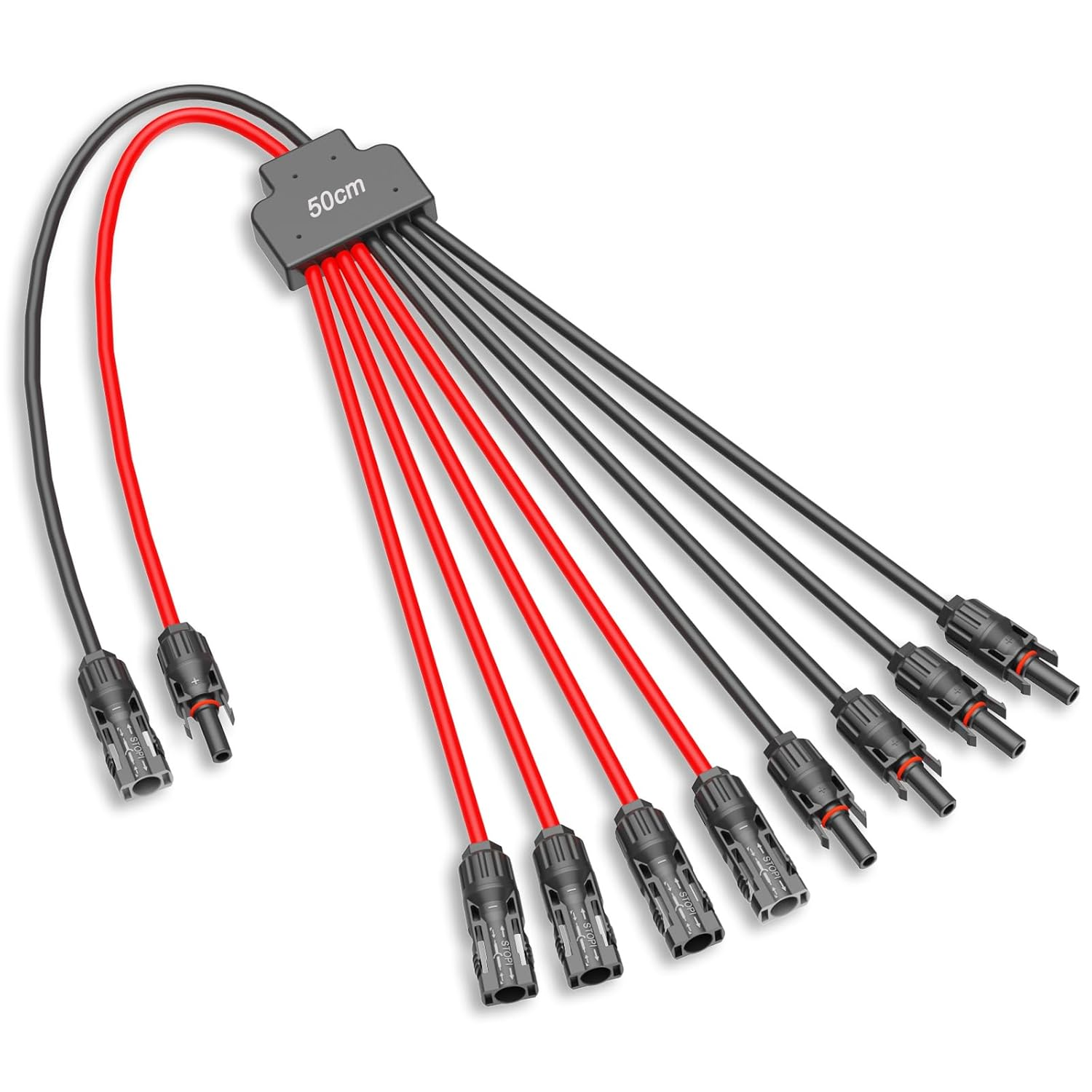 Solar-Anschlusskabel,Solar-Panel Y Zweig Parallelverbinder,30A 1000V 6Mm² 2 Bis 8 Splitter Solar-Panel-Steckverbinder Verlängerungskabel Solarkabel Stecker,Solarpanel-Anschlusskabel (2 Bis 8)