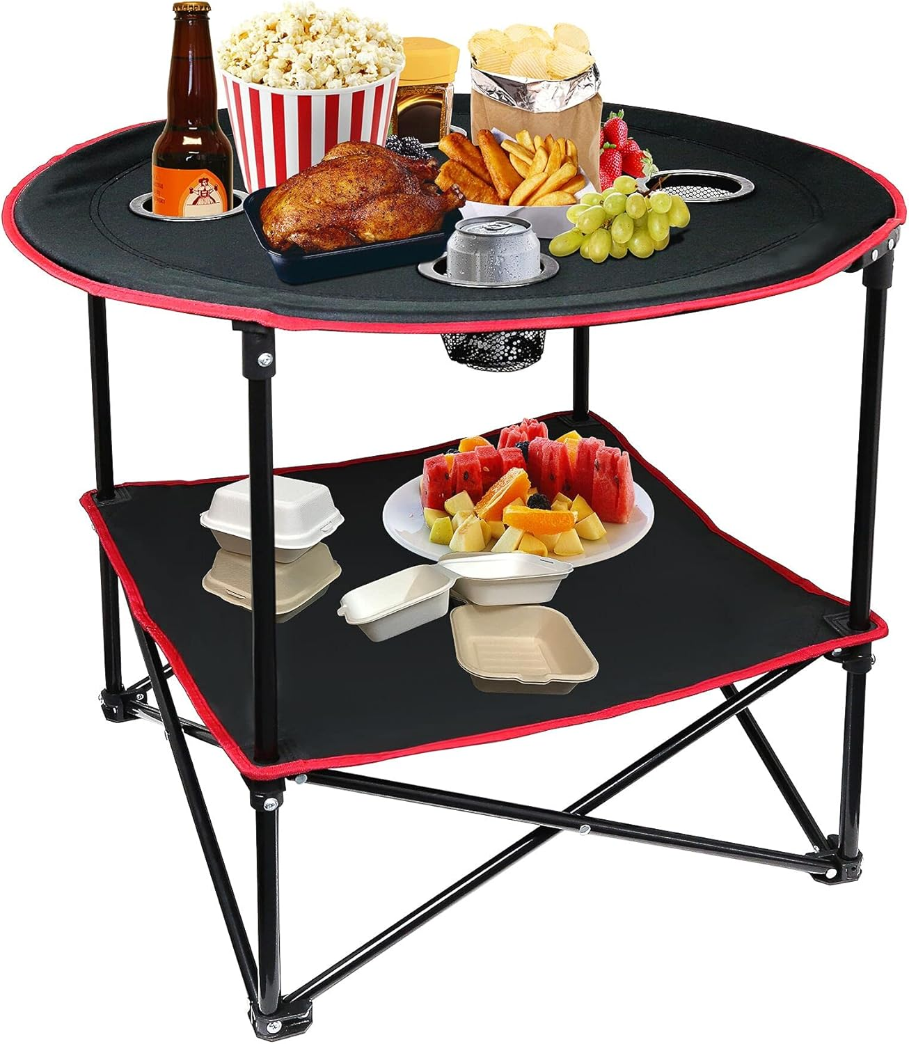 Portable Folding Picnic Table Outdoor Camping Table with Storage Bag