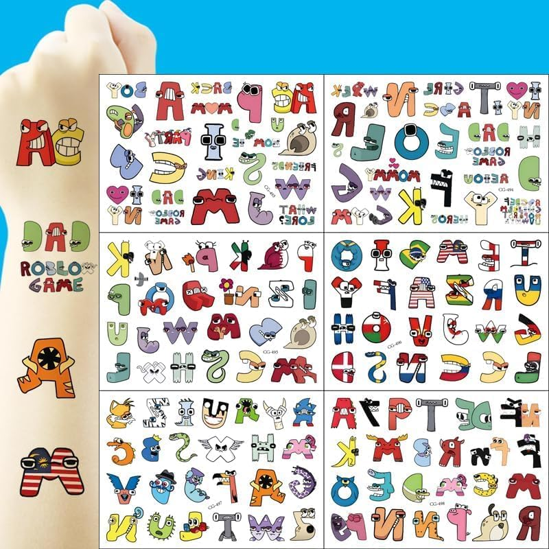 BUYUP 8 Sheets Temporary Tattoos Stickers, tattoos for kids,kids tattoos temp... - Picture 8 of 15