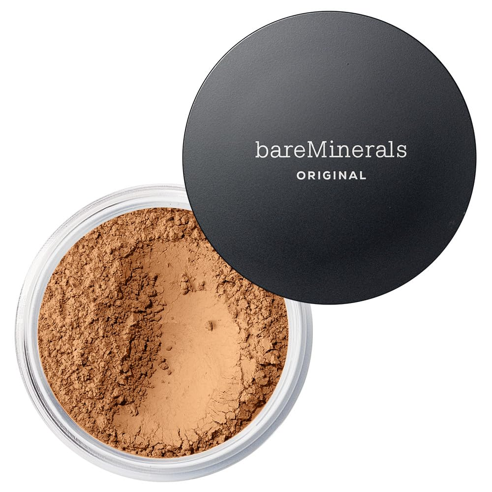 Original Loose Powder Foundation SPF 15, Clean Mineral Powder Face Makeup, Sheer-To-Full Coverage, Talc-Free, Non-Comedogenic, Vegan