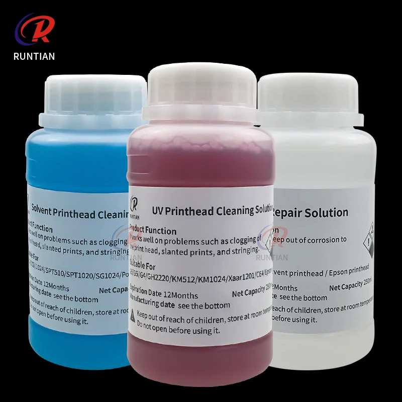 250ml Powerful Solvent UV Print Head Repair Liquid DTF Printhead Cleaning Liquids for Ricoh Konica Epson Cleaning Solution