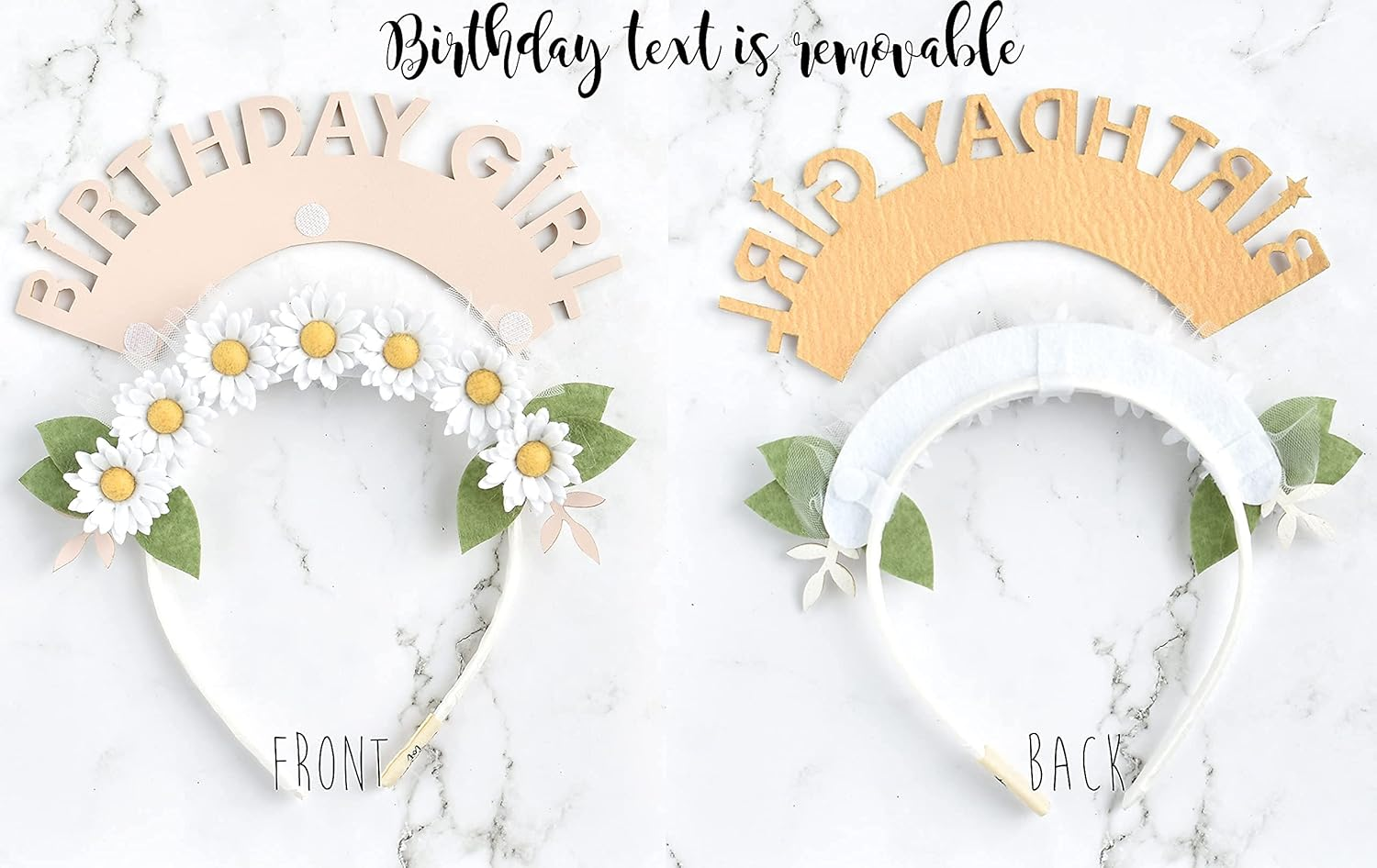 California Tot Animal Headbands with Glitter Ears & Felt Flowers for Toddlers... - Picture 5 of 17