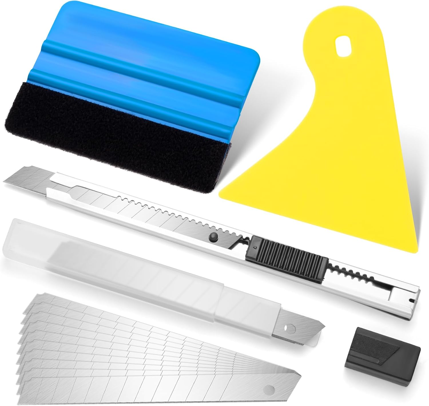 Vinyl Wrap Tool Kit Car Window Tint Installation Felt Edge Squeegee Scraper