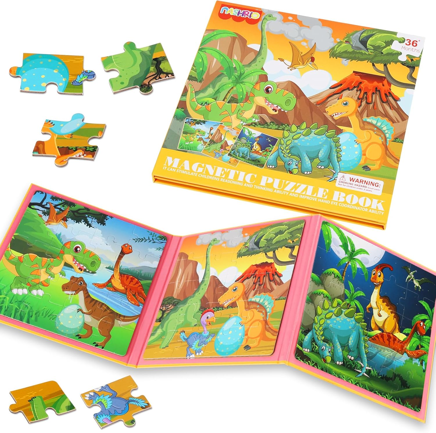 Magnetic Puzzles for Kids Ages 4-6, 20-Piece Toddler Travel Toys Unicorn Prin... - Picture 9 of 16