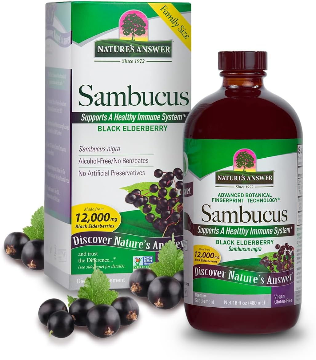 Nature's Answer Alcohol-Free Sambucus Supplement, Original, 16 Fluid Ounce - Picture 10 of 15