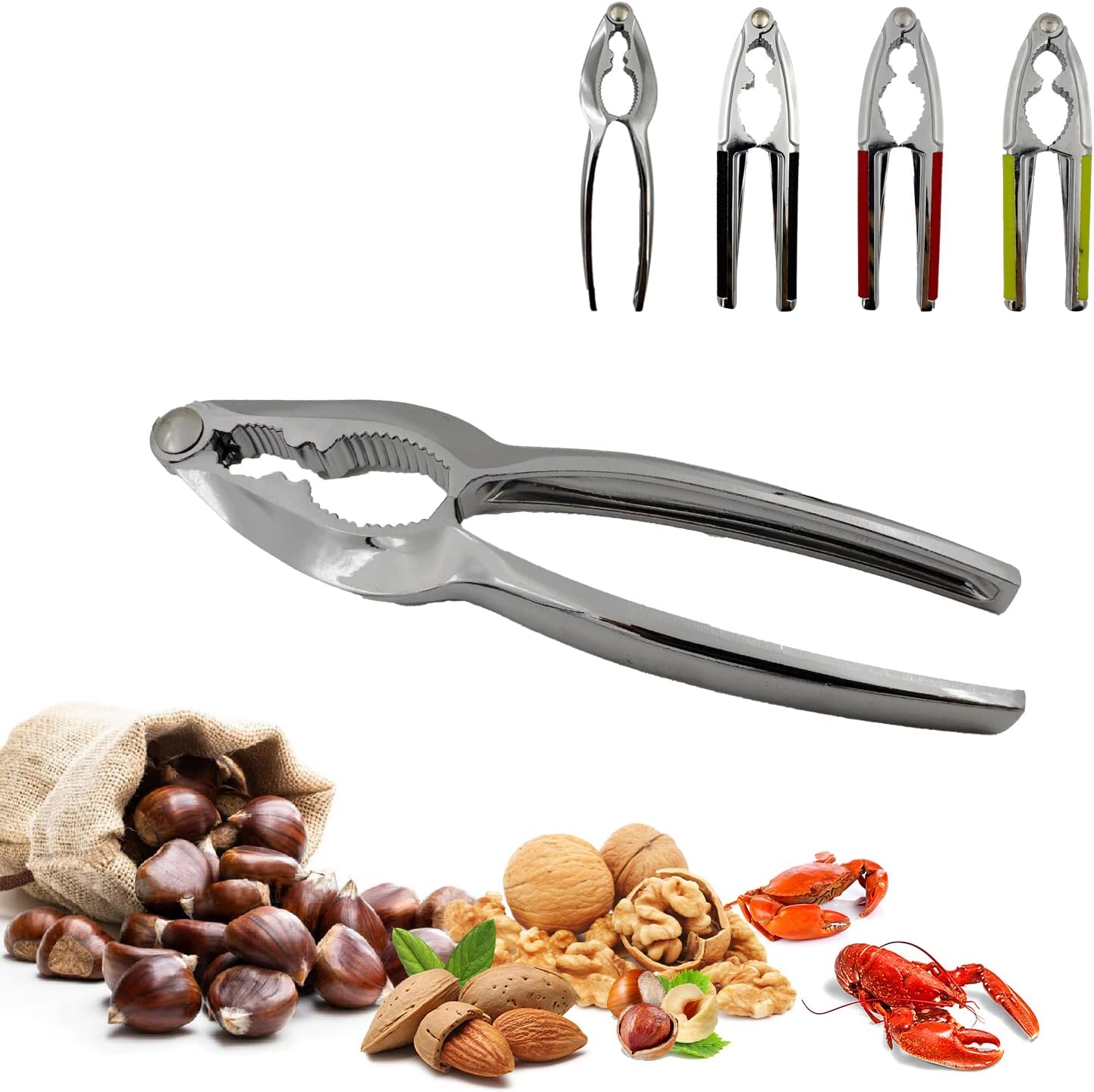 Heavy Duty Nut Cracker & Seafood Tool with Non-Slip Handle