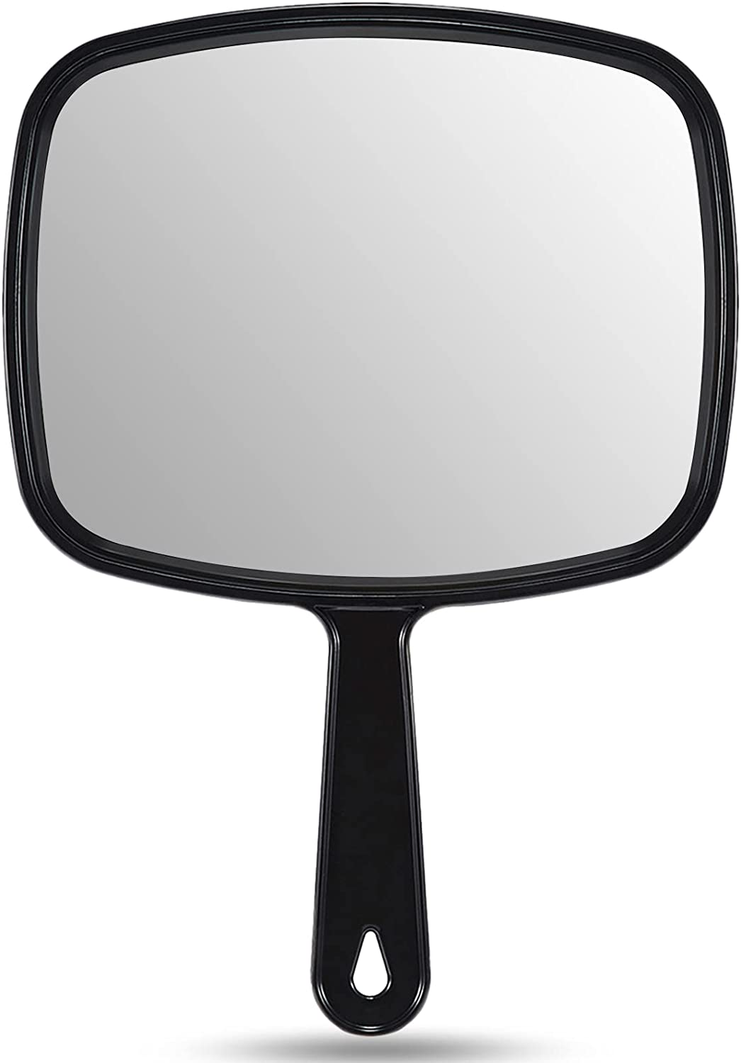 9.3" L X 6.6" W Hand Mirror All Black Handheld Mirror with Handle