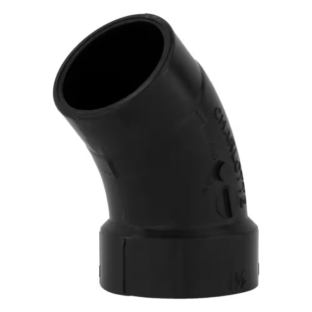 4 In. ABS DWV 45-Degree Hub X Spigot Street Elbow Fitting
