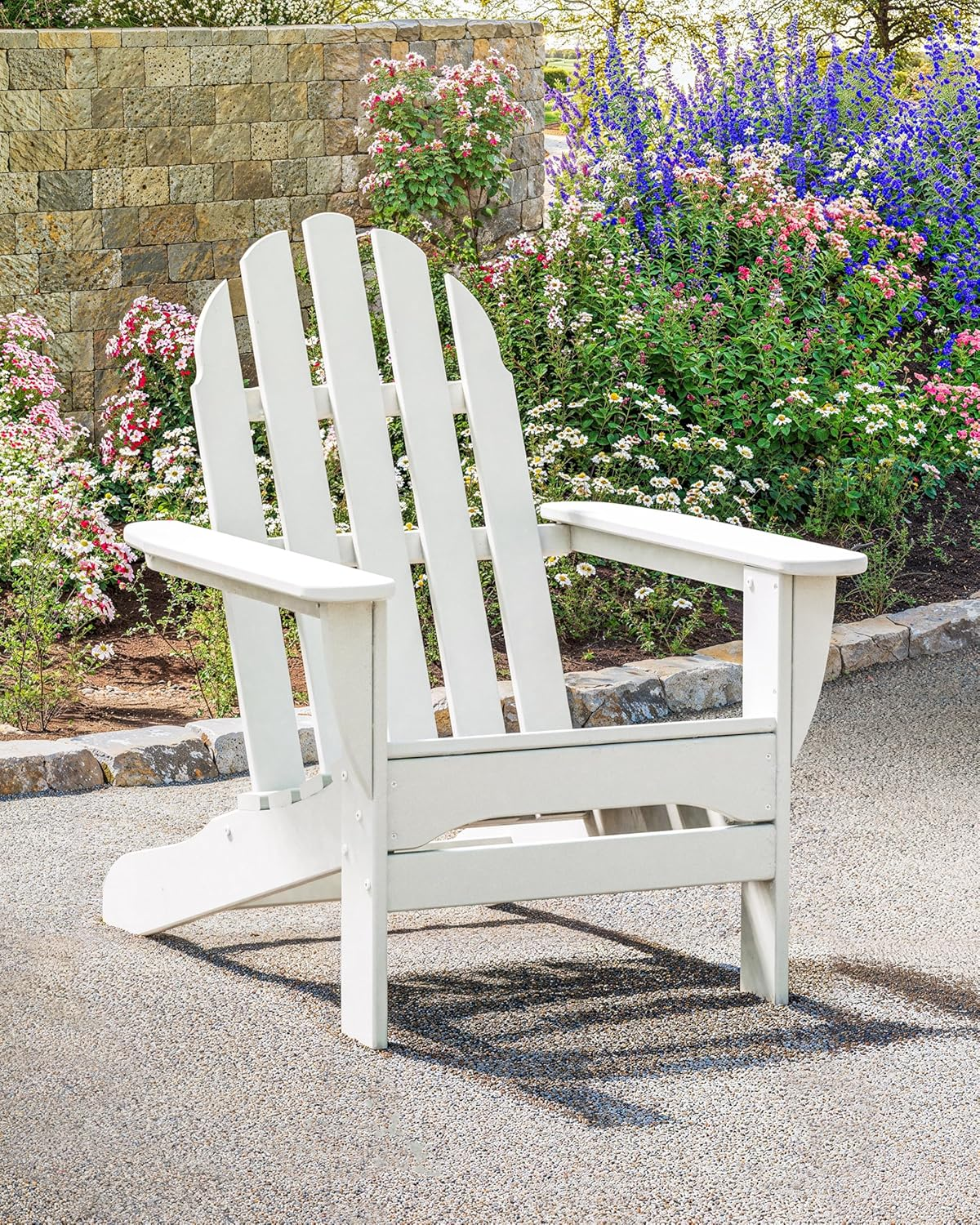 POLYWOOD AD4030WH Classic Outdoor Adirondack Chair, White - Picture 7 of 17
