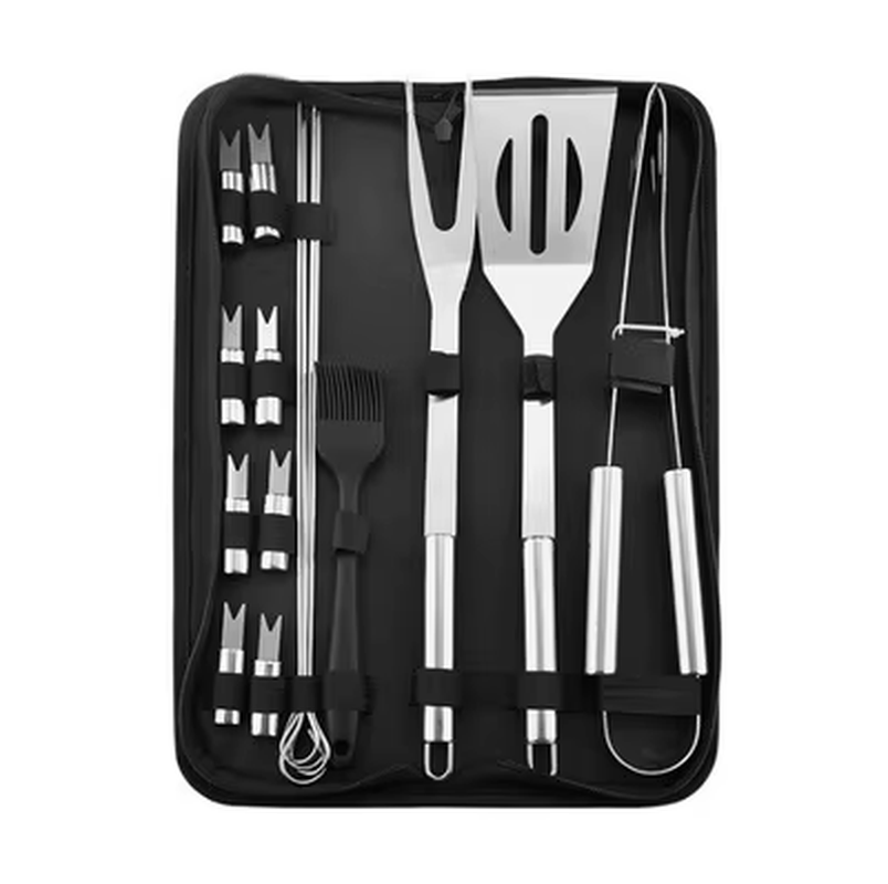 Ultimate Grillmaster Kit | Stainless Steel BBQ Tools | Portable Case