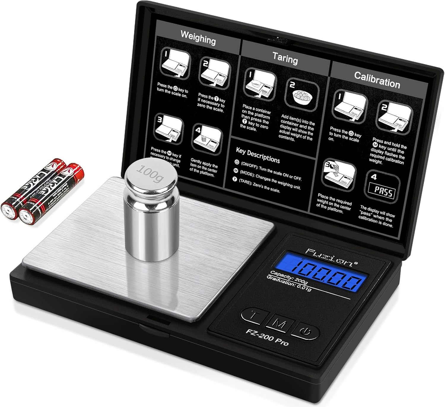Gram Scale, Pocket Scale .01 Gram Accuracy, 200G Small Digital Scale for , Jewel