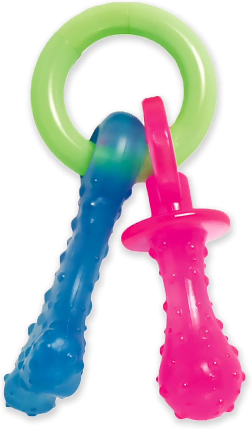 Puppy Pacifier Chew Toy, Teething Toys for Puppies, Bacon Flavor, Small - up to 25 Lbs,  Count