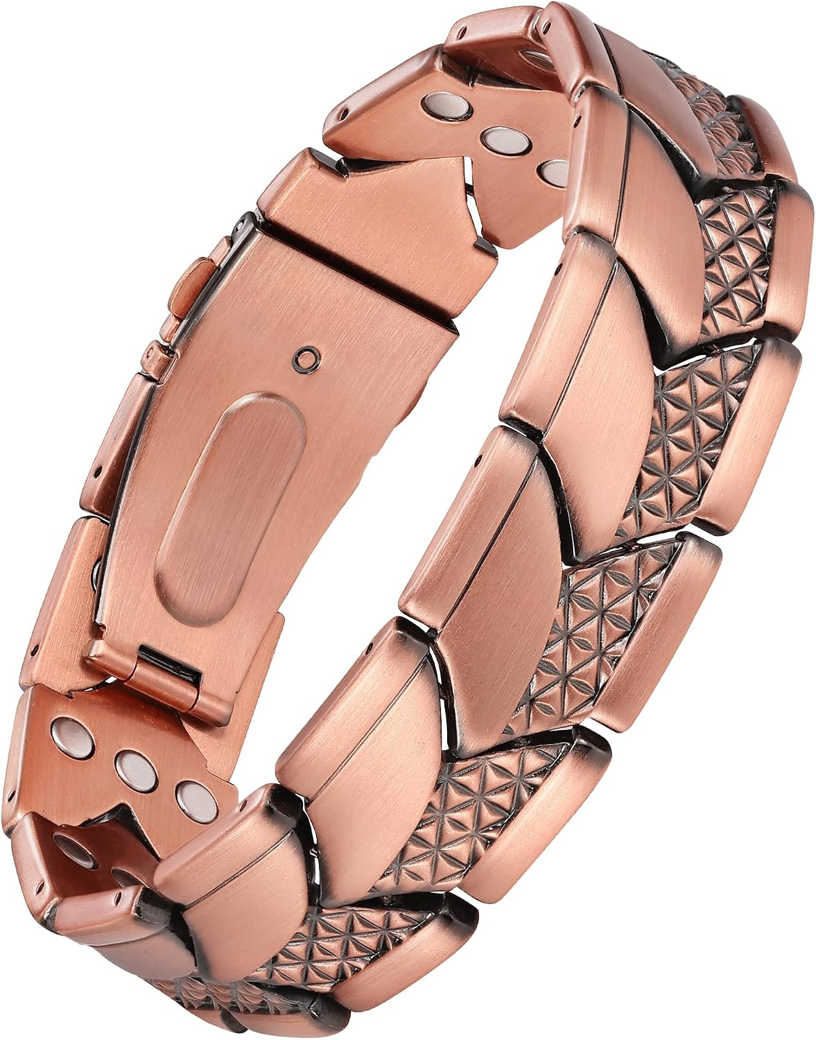 Magnetic Copper Bracelet for Men 99.99% Pure Copper Bracelets,Men'S Cooper Jewelry with 3800 Gauss Magnets