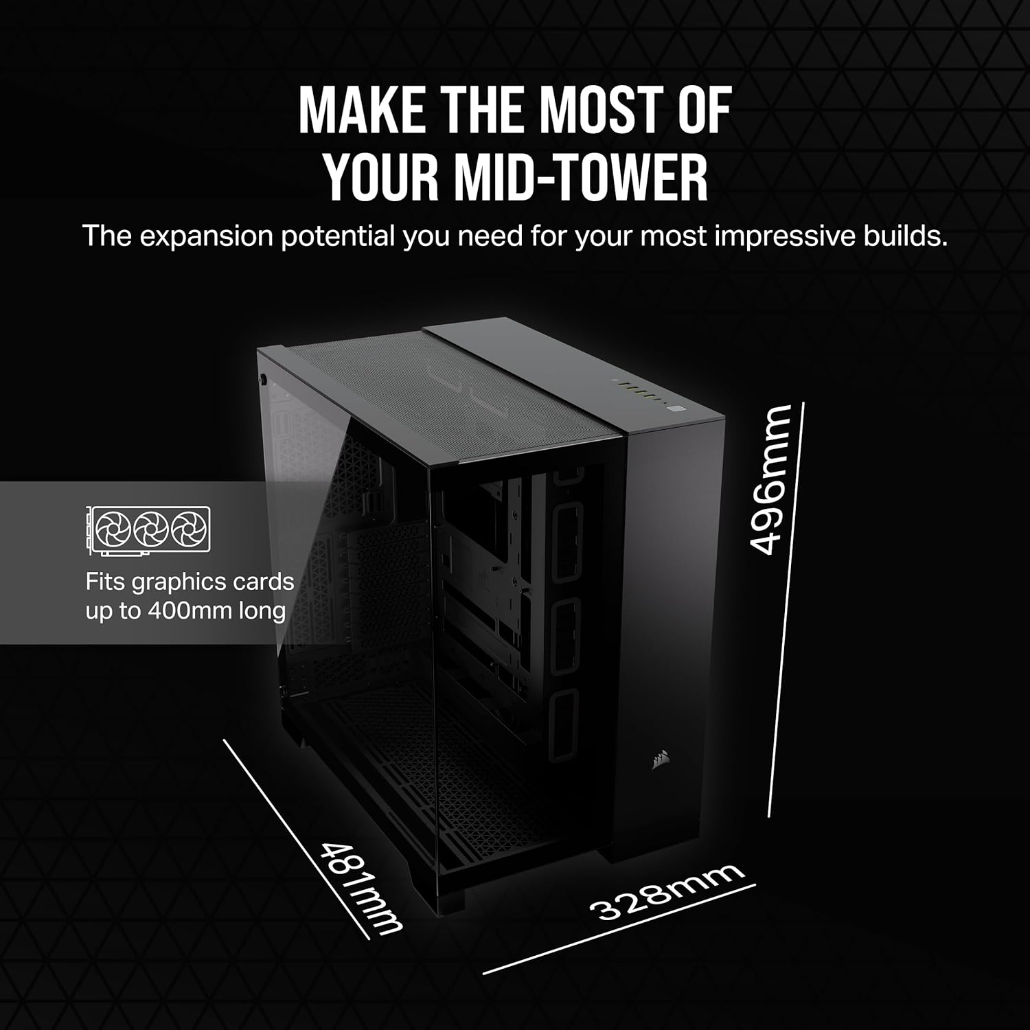 CORSAIR 6500X Mid-Tower ATX Dual Chamber PC Case – Panoramic Tempered Glass –... - Picture 8 of 15