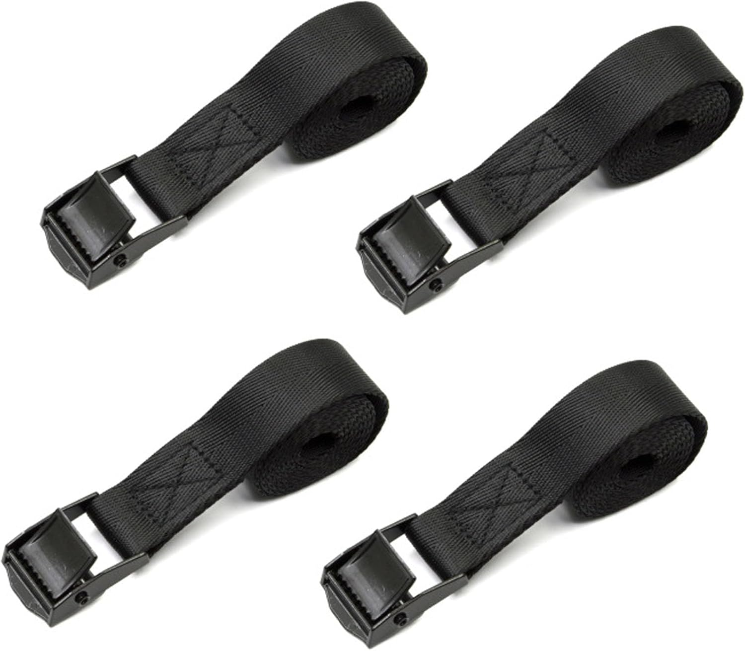 Tie down Straps, 4 Pack Straps with Buckles, 2Cm X 50Cm(Black)