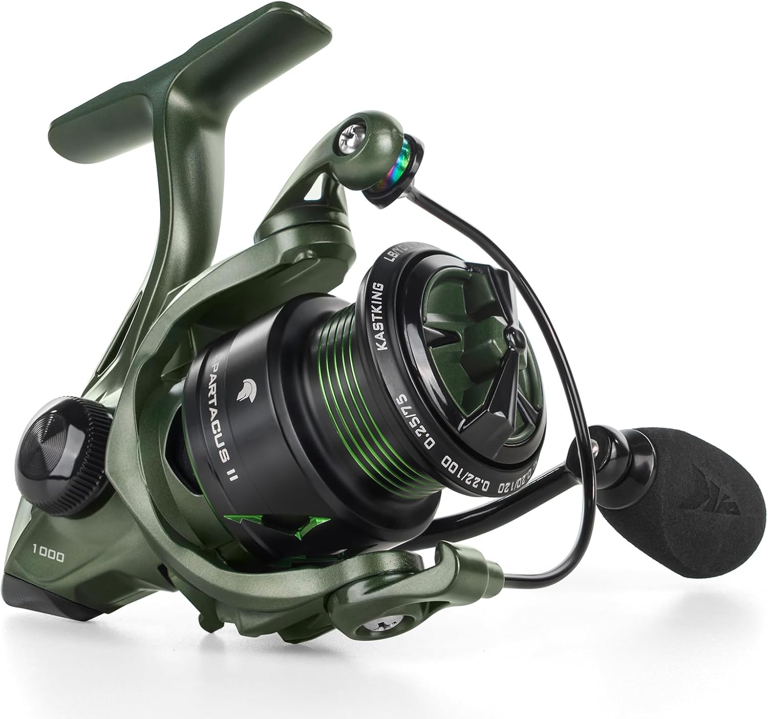 Kastking Spartacus II Spinning Reel – Sealed Carbon Fiber 22Lbs Max Drag – 7+1 Stainless BB for Saltwater&Freshwater – 5.2:1 Gear Ratio – Size 500&1000 Perfect for Ice Fishing