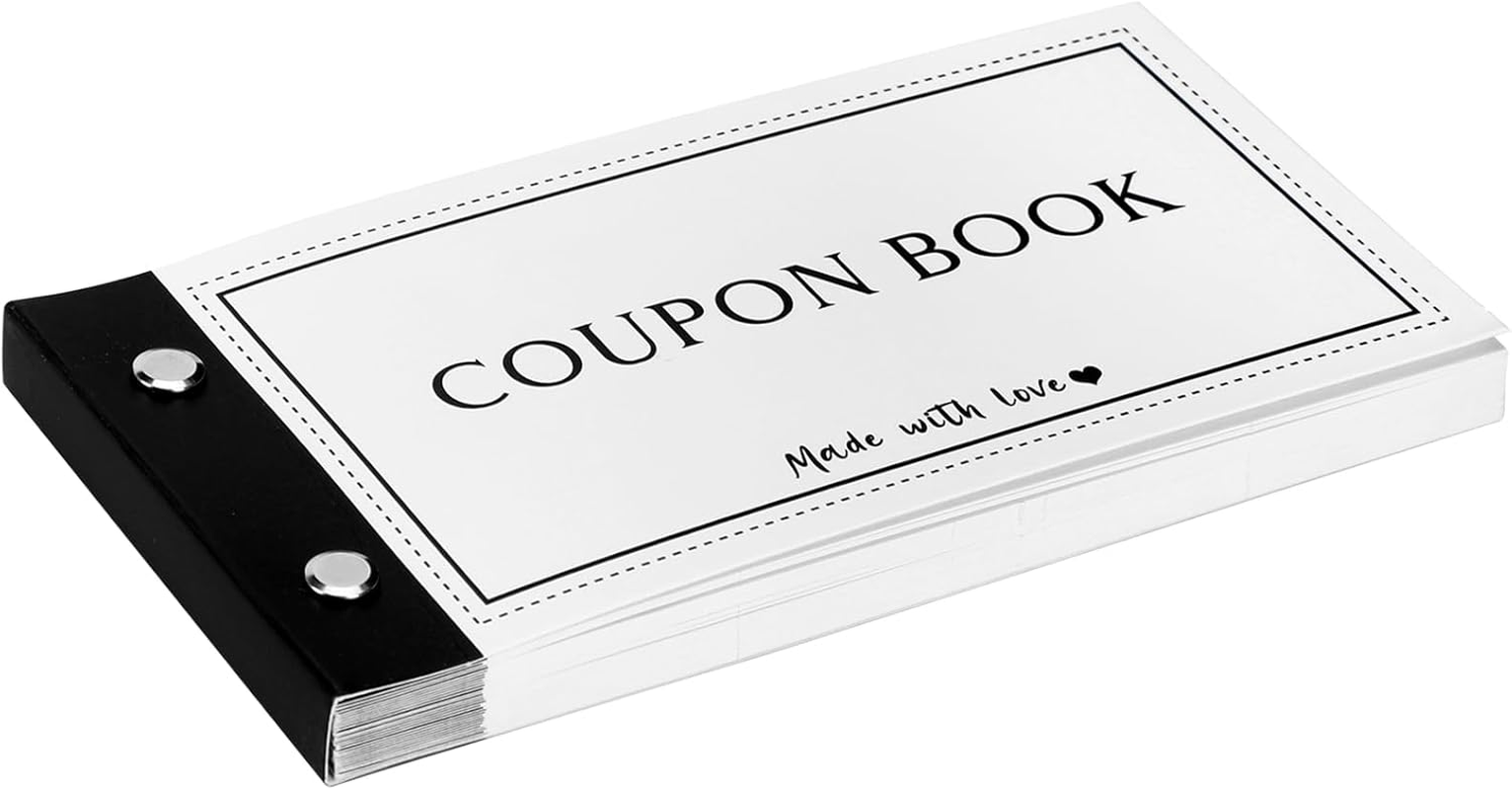 Personalized Coupon Book, 30 Blank Coupon Cards for All Occasions, Valentines Day Gifts for Him Her, Unique Anniversary Birthday Gifts for Boyfriend Girlfriend, Valentines Gift for Husband, Wife