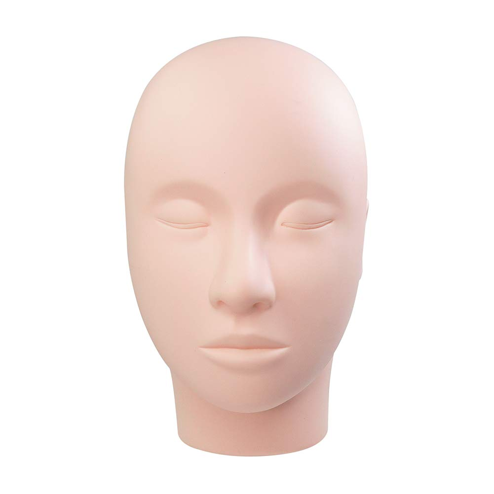 Lash Mannequin Head, Practice Training Head for Make up and Lash Extention,Cosmetology Face Head,Soft-Touch Rubber,Easy to Clean by Skincare Essential Oil.