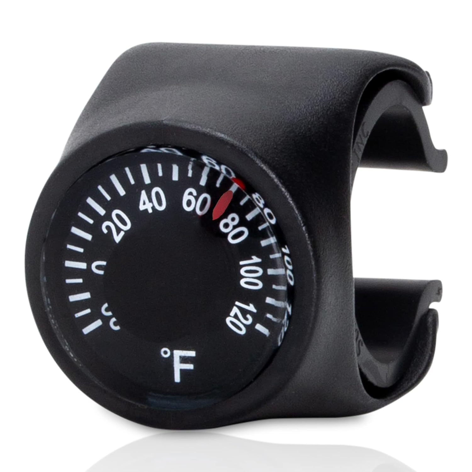 Sun Company Clip-On Bike Thermometer | Bicycle Handlebar Temperature Gauge and Cycling Accessory | Rugged Handle Bar Thermometer for Bikes, Motorcycle, ATV, or Snowmobile