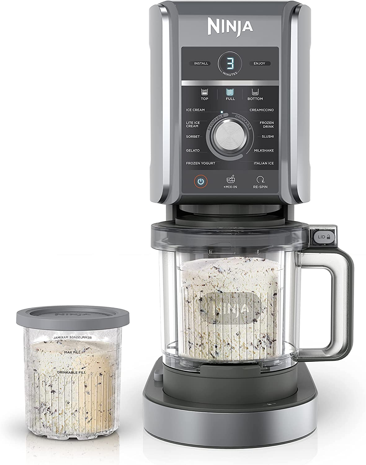 Jドリーム 11 Deluxe 11-in-1 Ice Cream & Frozen Treat Maker, XL,Silver