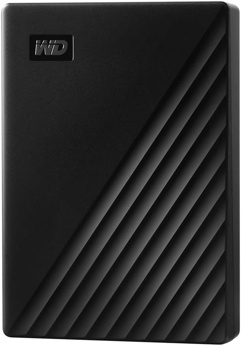 WD 5TB My Passport, Portable External Hard Drive, Black, Backup Software with Defense against Ransomware, and Password Protection, USB 3.1/USB 3.0 Compatible - WDBPKJ0050BBK-WESN