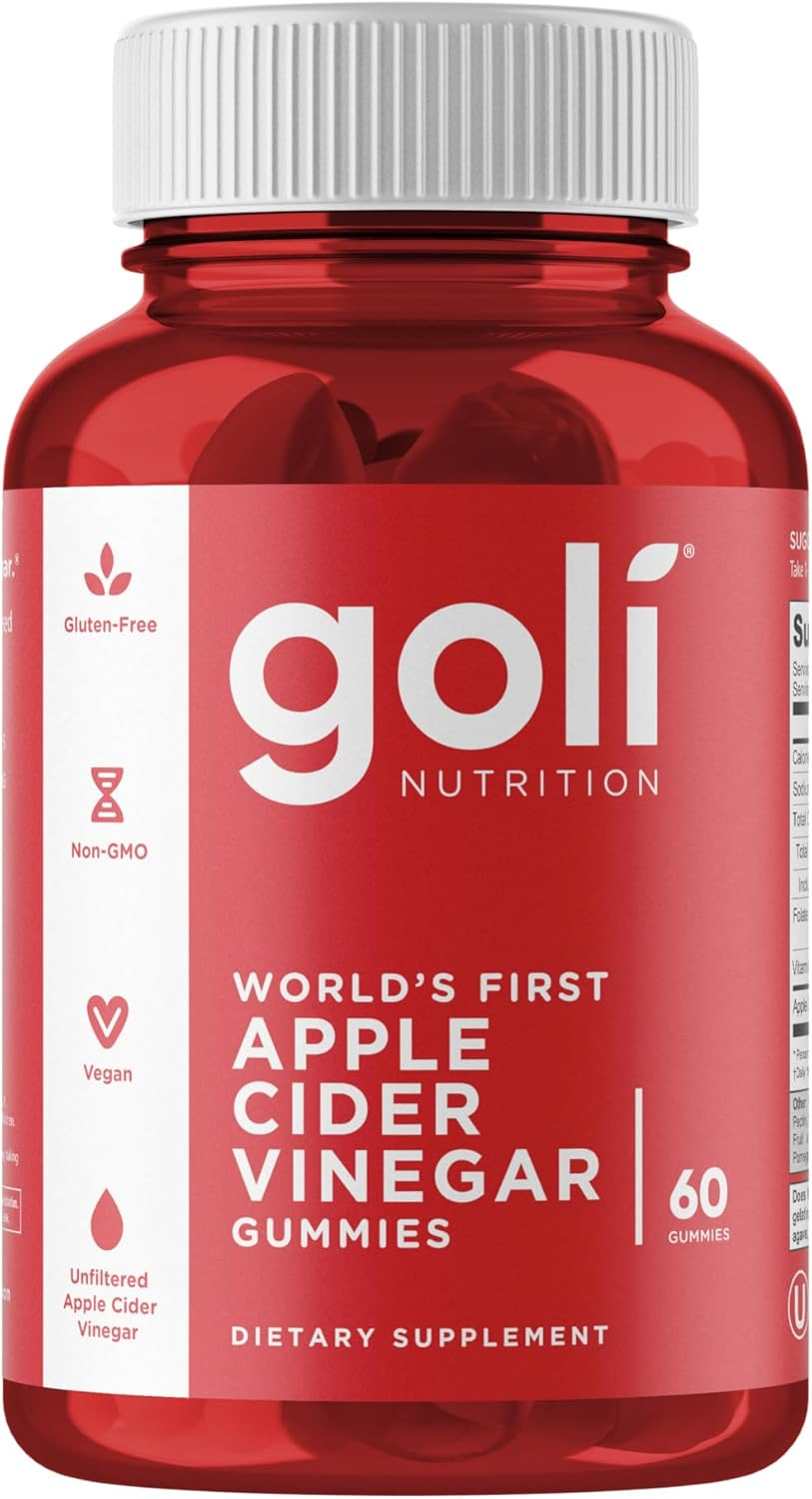 Apple Cider Vinegar Gummy Vitamins - 60 Count - Gelatin-Free, Gluten-Free, Vegan