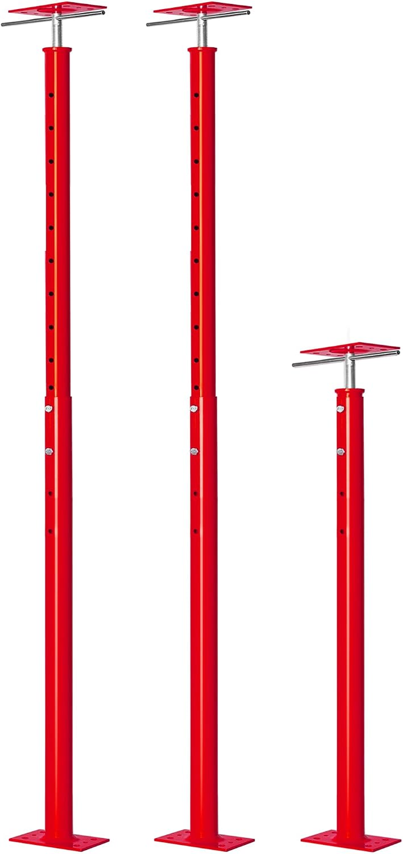 2 Pack Heavy Duty Floor Jack Post 31" to 63" Adjustable Support Pole Jack | 18,000 Lbs Load Capacity | Basement Jack for Leveling, Foundation Repair, Crawl Space & Deck Support | Swivel Top Plate