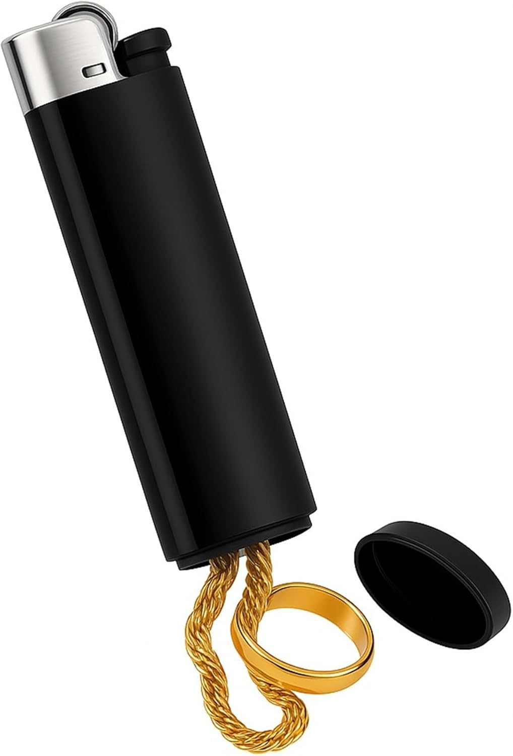 IN SELECT Lighter Diversion Safe Stash, Hidden Storage Compartment Secret Compartment Container for Jewelry, Travel, Camping, and Everyday Carry (No Spark, No Flame) One Piece in Black