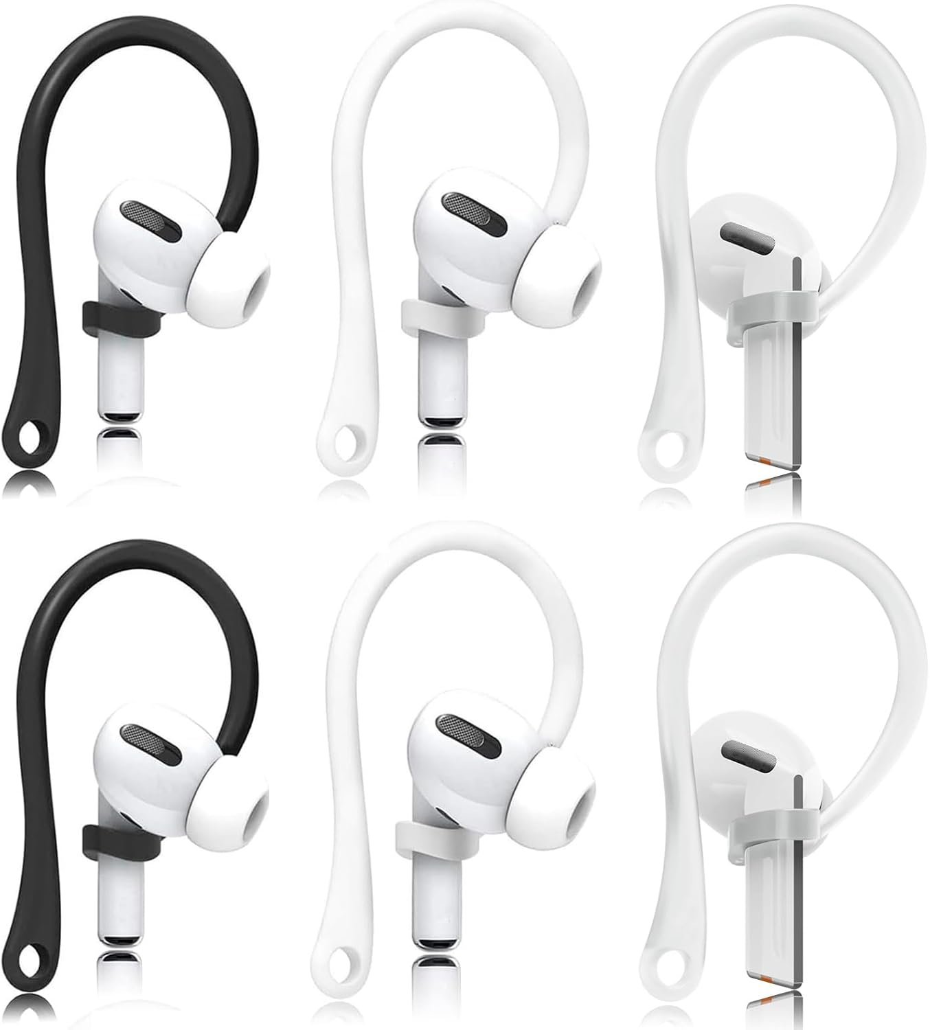 Ear Hooks for Earphones, 3 Pairs Anti-Lost Ear Hooks, Earbuds Accessories Anti-Slip Ergonomic Design Comfortable Fit, Suitable for Airpod Earphones and Sports Running Earphones