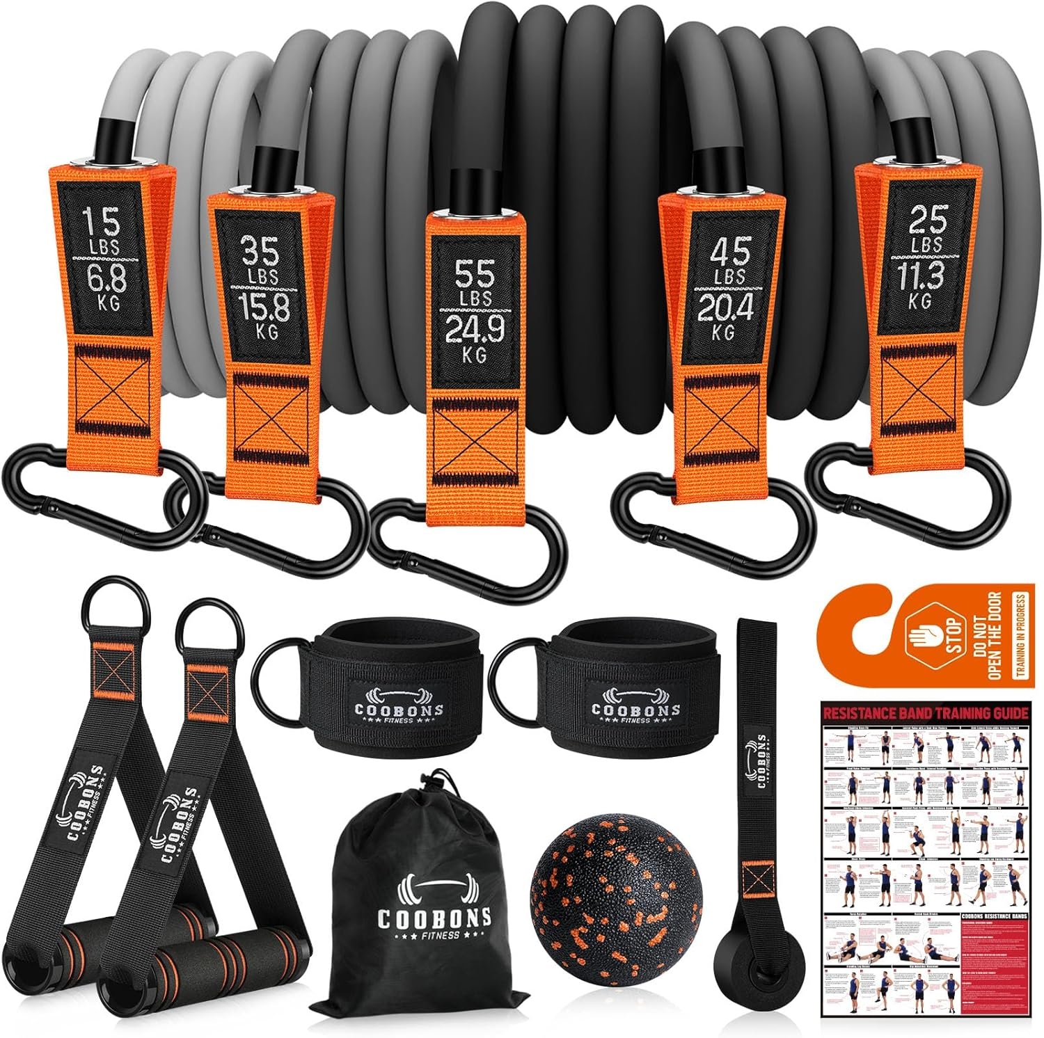 Bandas de resistencia con asas: bandas de fitness resistentes para hombres