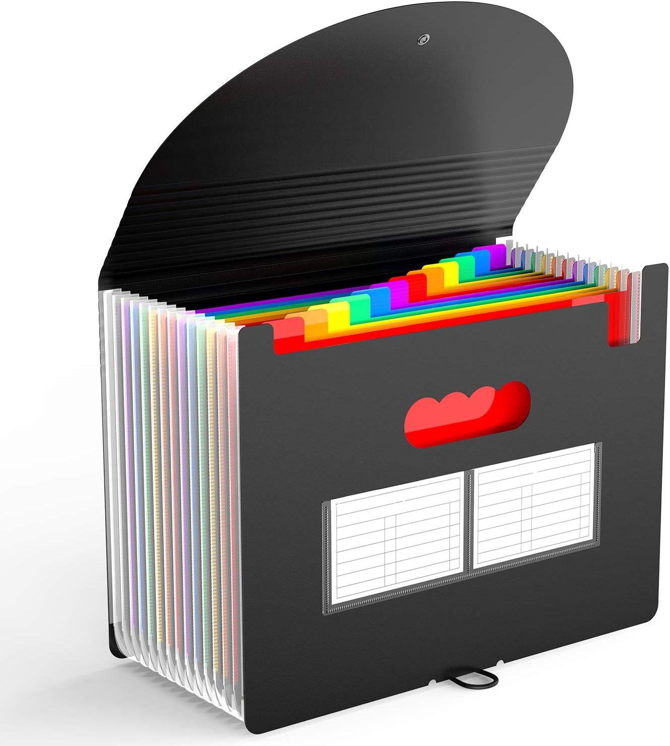 Carpeta acordeon expandible de 12 bolsillos con etiquetas para escritorio