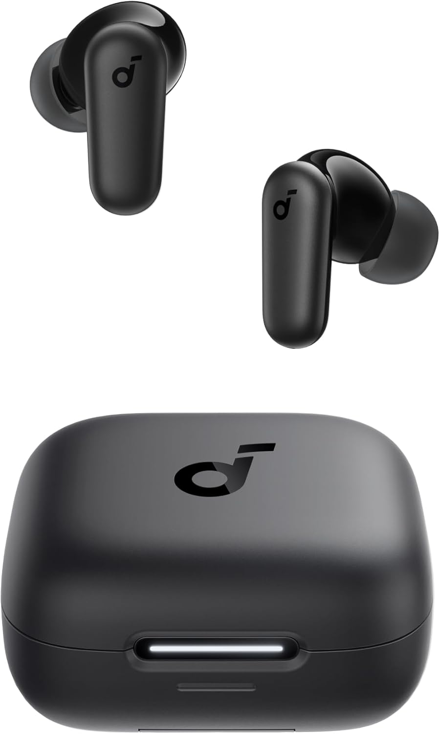 Soundcore P30I by Anker Noise Cancelling Earbuds, Strong and Smart Noise Cancelling, Powerful Bass, 45H Playtime, 2-In-1 Case and Phone Stand, IP54, Wireless Earbuds, Bluetooth 5.4 (Black)
