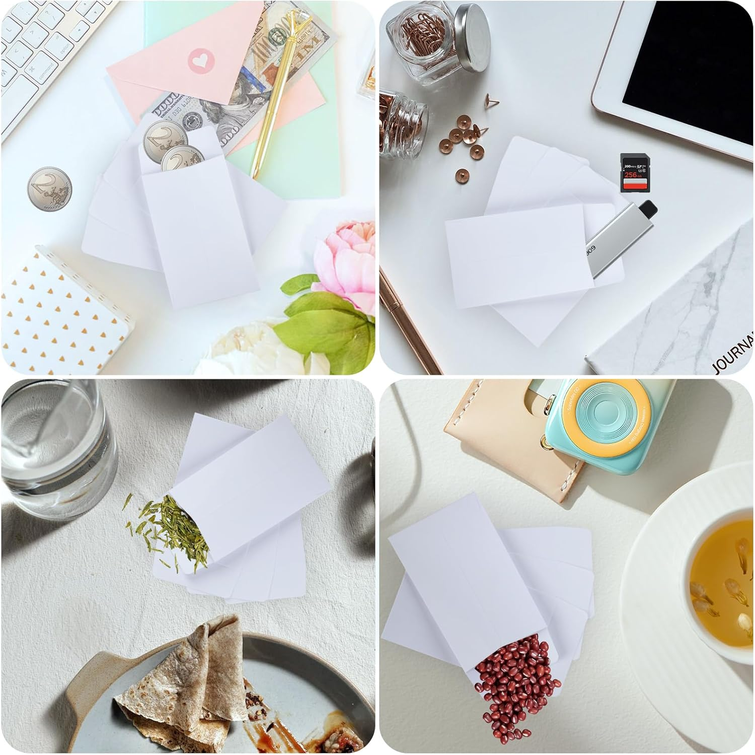 100PCS Coin Envelopes Kraft, GeeRic 2.25 x 3.5 Self-Adhesive Seed Envelopes S... - Picture 6 of 15