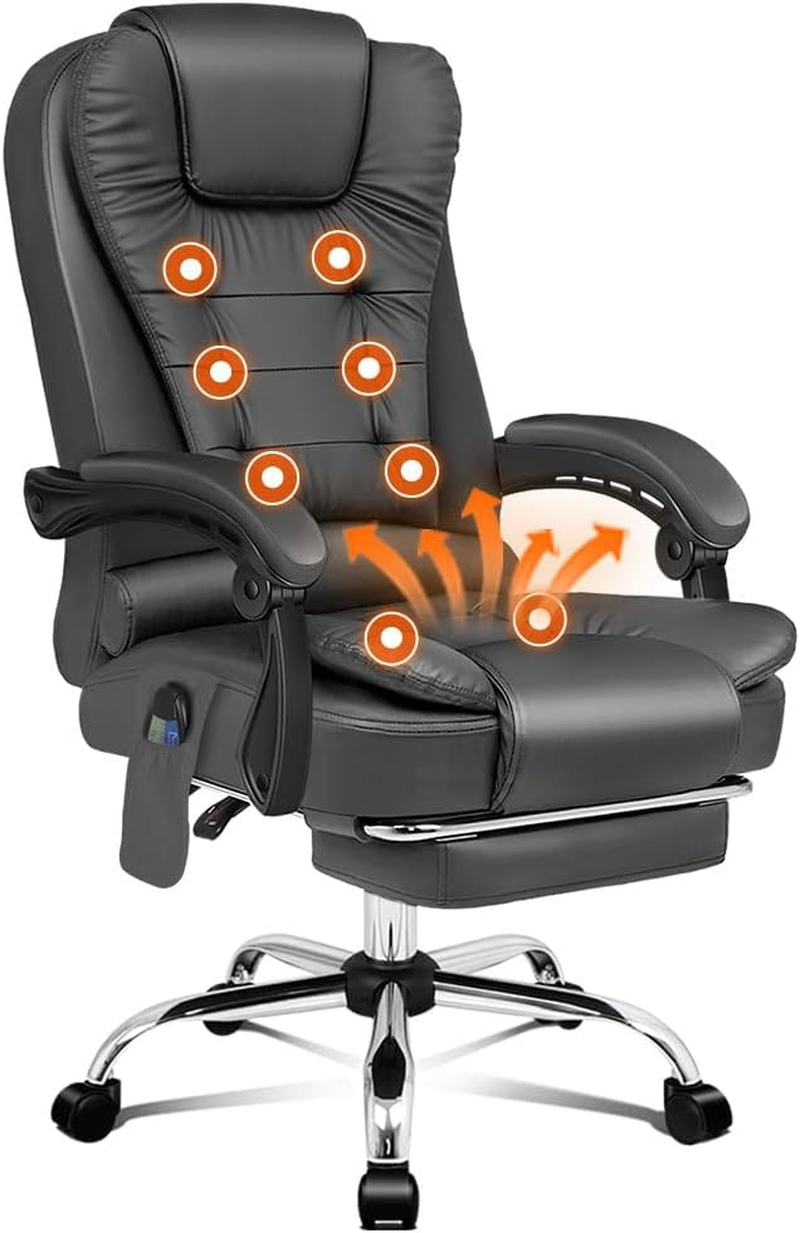ALFORDSON Office Chair with Massage, Heated Seat and Footrest, Ergonomic Comp... - Picture 11 of 25