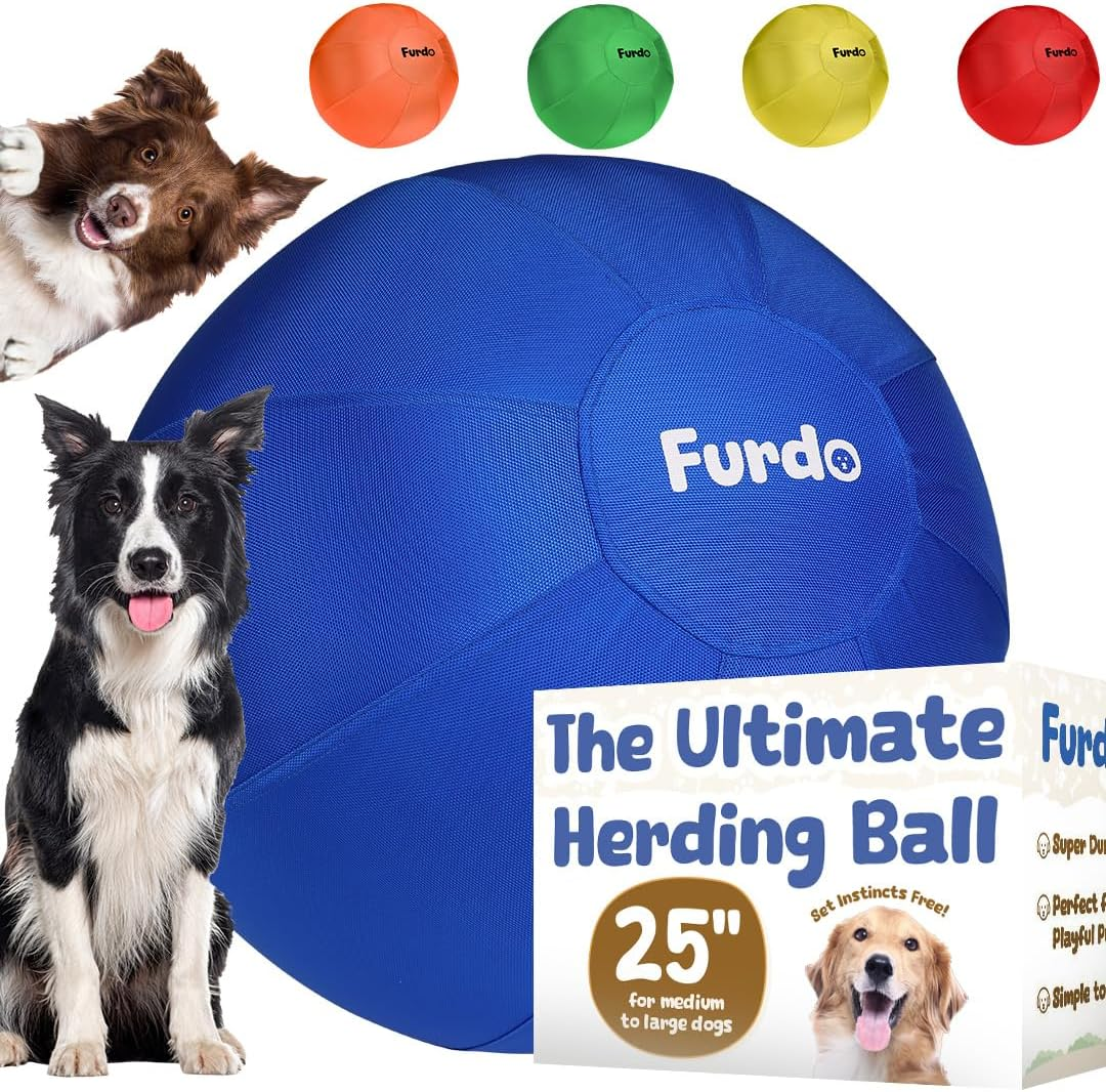 Ball De Rassemblement Pour Chien Herding Ball - 2 Balles Avec Housse - Pour Grands Chiens (comme Berger Australien)