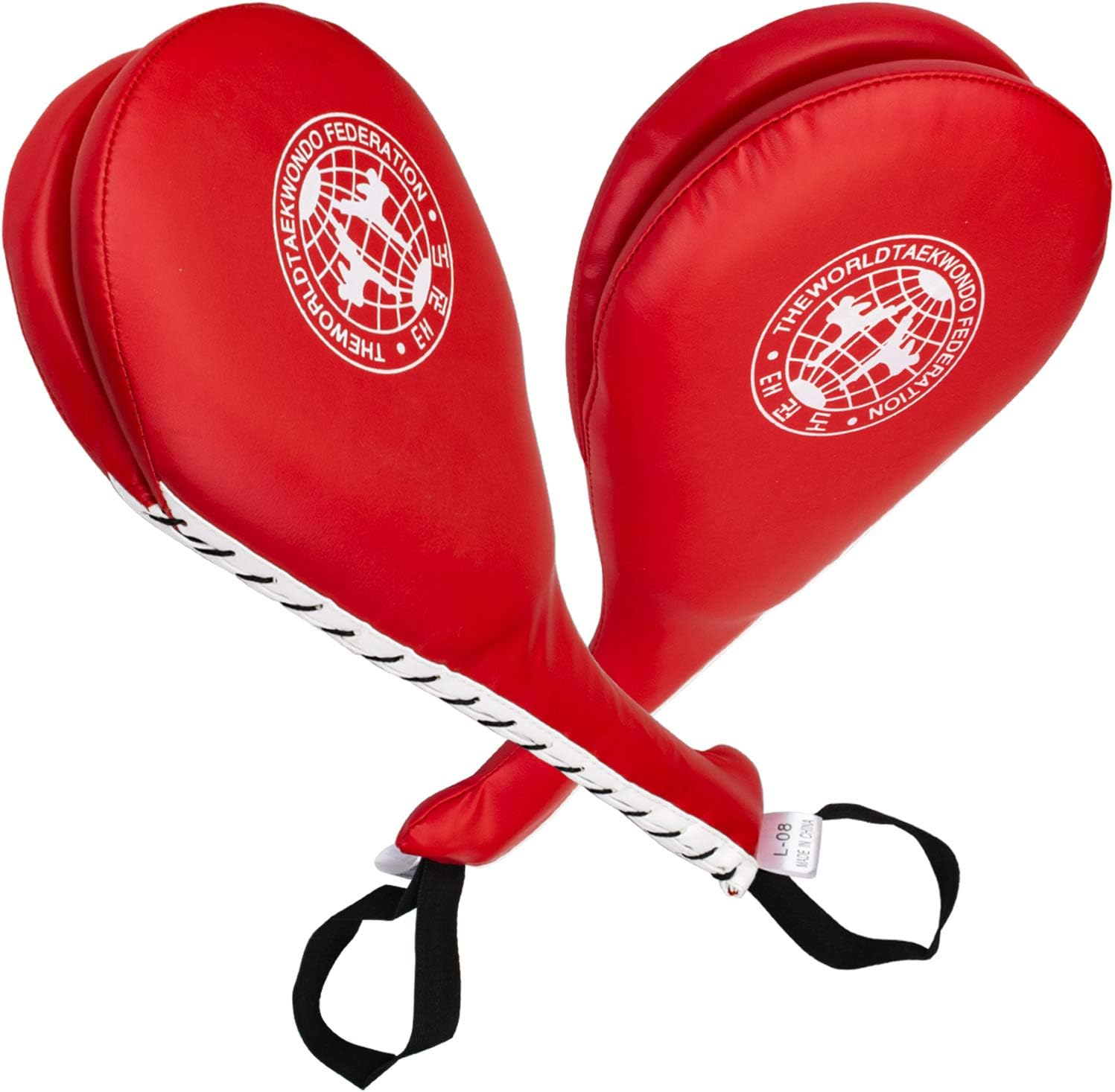 2 Pack Taekwondo Kick Pads, Durable Striking Pad Target TKD Karate Martial Arts Strike Targets Kickboxing Training, Red