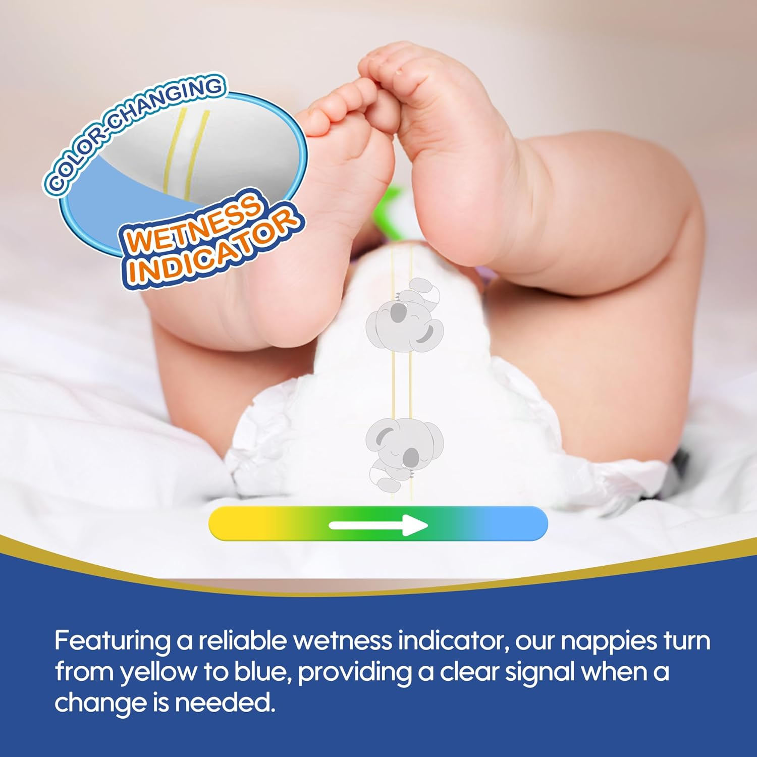 AIWIBI Baby Nappies Size 2 (4-8kg), 144 Count, Light Feather Series Premium N... - Picture 7 of 15