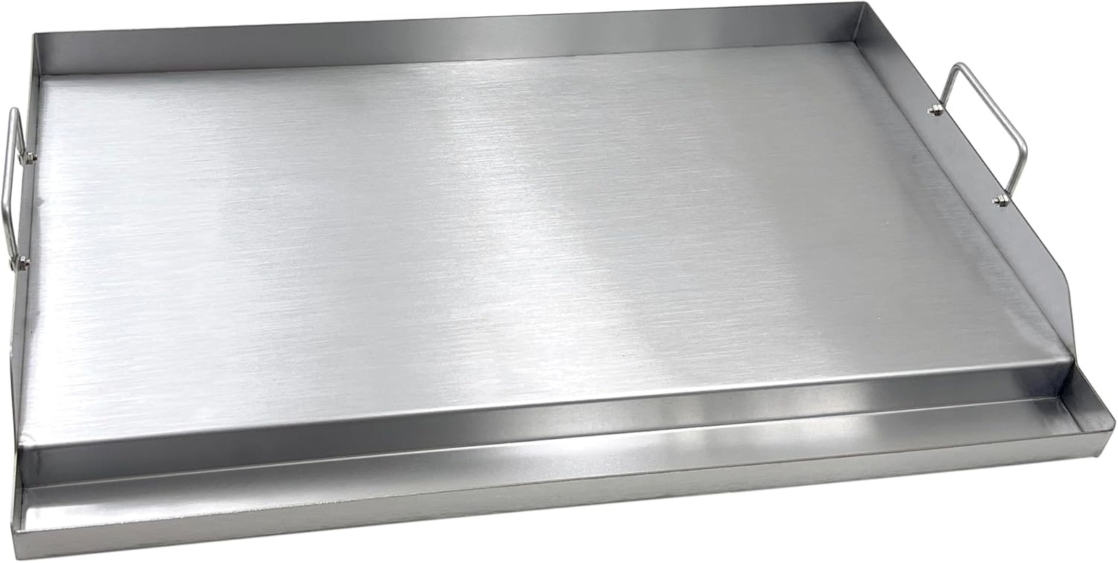 Parts DS127 Stainless Steel BBQ Cooking Griddle, Universal Flat Top Griddle with 2 Handles for Most Gas Grills, W25