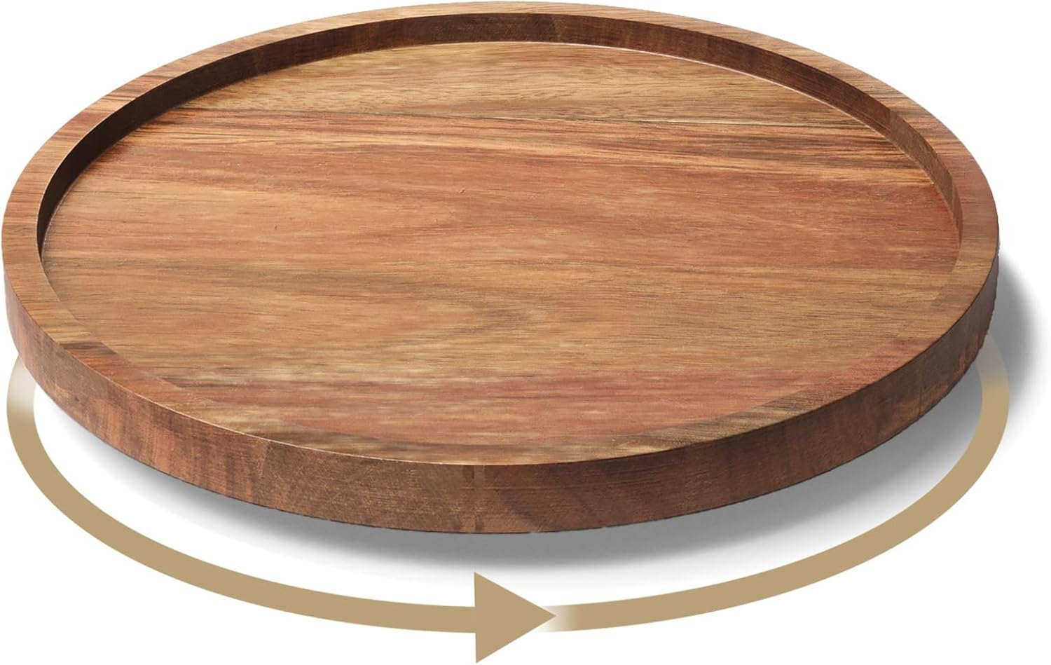 Lazy Susan Organizer for Kitchen,Acacia Wood Turntable for Cabinet, Pantry, Table, Countertop, Vanity, Spice Rackï¼ˆSmallï¼‰