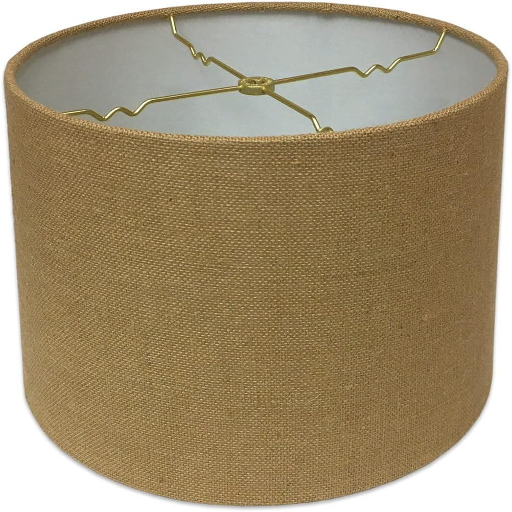 HB-610-14BL Shallow Drum Hardback Lamp Shade, 13 X 14 X 9, Burlap