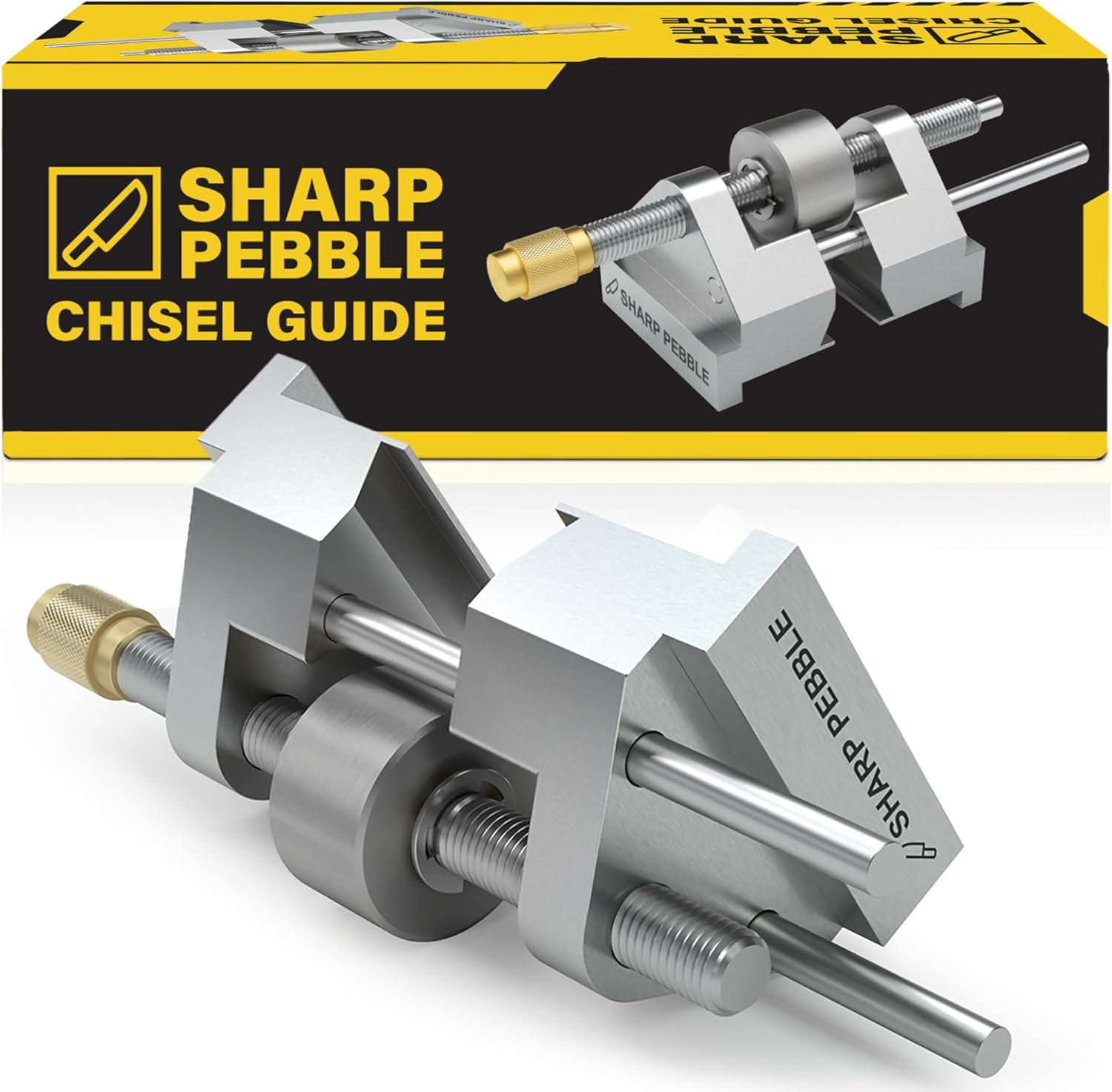 Sharp Pebble Honing Guide - Chisel & Plane Sharpening Jig - Fits Chisels 0.25' to 1.96', Fits Planer Blades 1.41' to 3.22'
