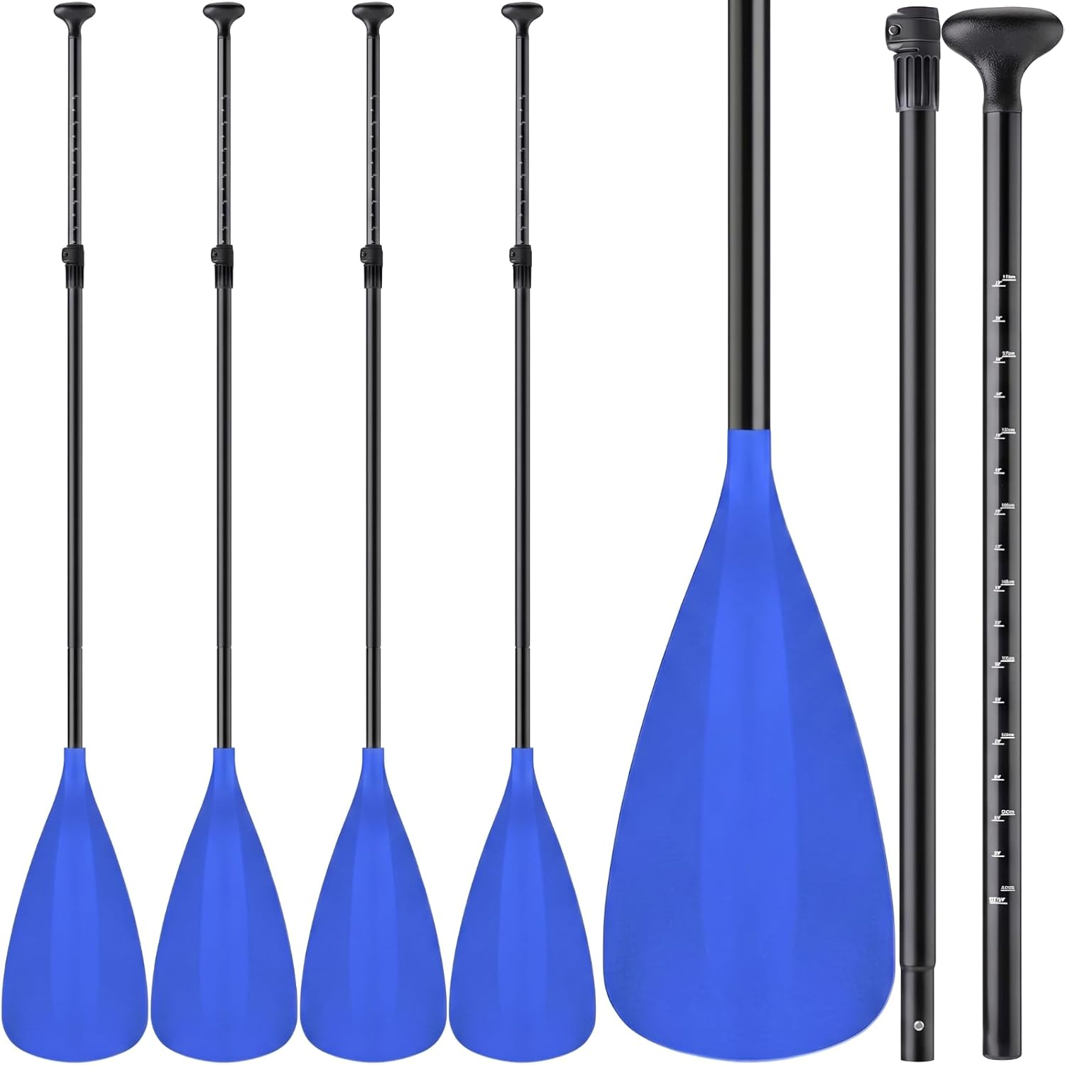 4 Set of 3 Pieces SUP Paddle Board Paddle Adjustable Paddleboard Lightweight Stand up Oar Aluminum Alloy Floating Replacement Oar Adjustable Aluminum Alloy Shaft for Surfing