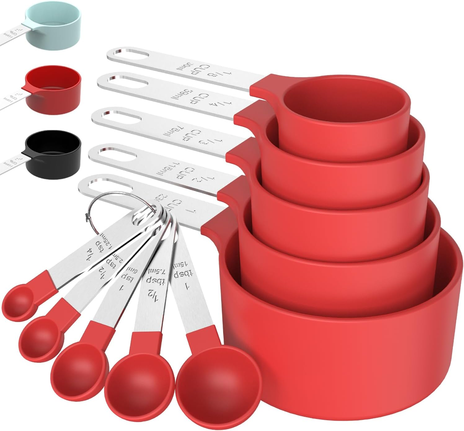 TILUCK Measuring Cups & Spoons Set, Stackable Cups and Spoons, Nesting Measur... - Picture 11 of 13
