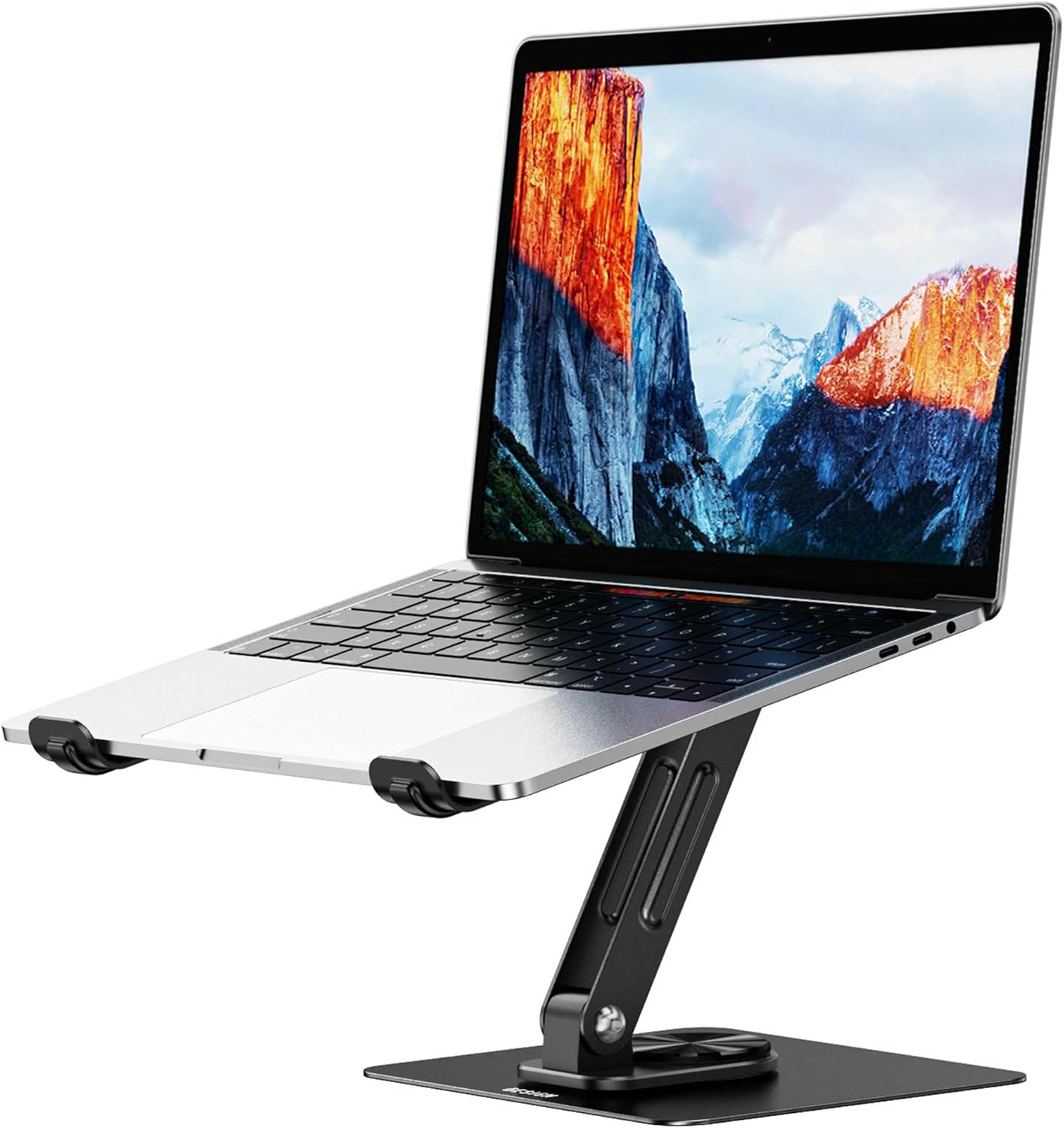 LS12 Laptop Stand with 360° Rotating Base, Ergonomic Adjustable Notebook Holder, Riser Holder Computer Stand Compatible with Air, Pro, Dell, HP, Lenovo More 10-14