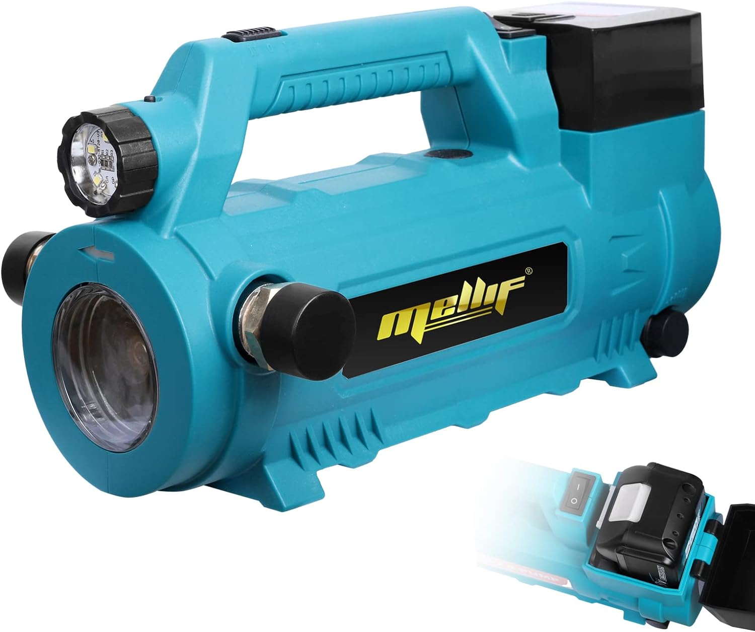 Mellif Cordless Transfer Pump Compatible with Makita 18V Battery, Portable Self-Priming Water Pump, Electric Utility Pump for Garden, Hot Tub, Tank, Pool, Ponds, Aquariums (Tool Only)