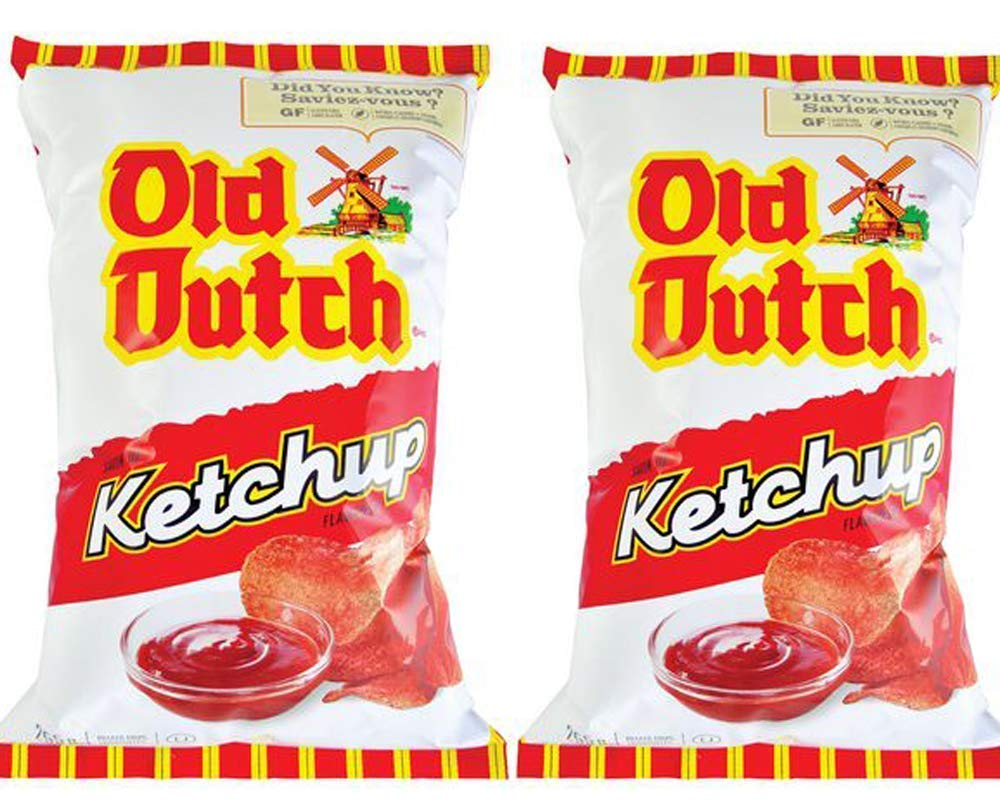 2-Pack Old Dutch Ketchup Potato Chips Large Family Size Imported Canada