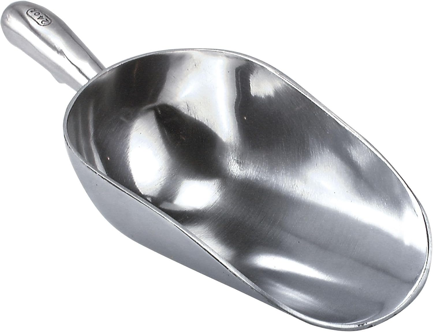 Aluminium round Scoop, 340 Ml Capacity, 160 Mm X 80 Mm Size,Silver